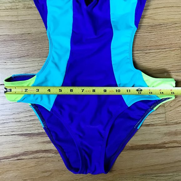 Hobie Hailey Blue Colorblock Halter Monokini - Picture 7 of 7